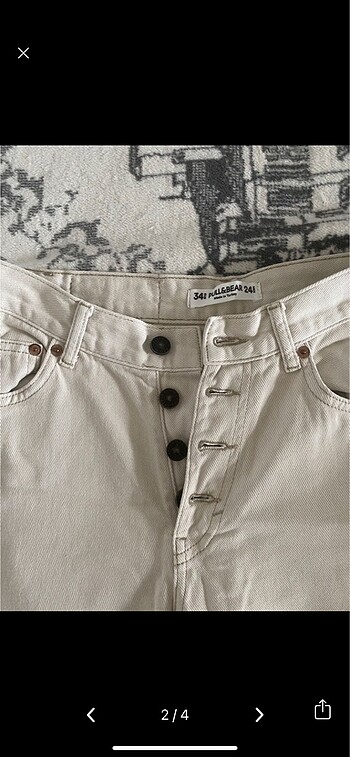 Stradivarius Stradivarius krem jean