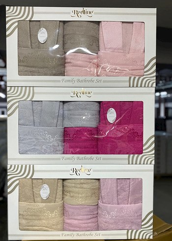 diğer Beden bordo Renk 6 Parça Osmanlı Desen Jakarlı Bornoz Seti