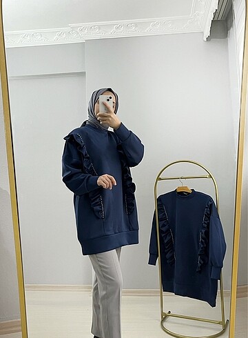 Scuba kumaş tunik