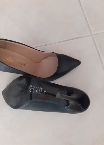 37 Beden Siyah Stiletto Topuklu Kadın Ayakkabı