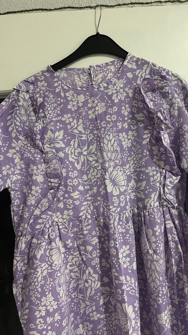 Mor Uzun Bohem Elbise - Görsel 3