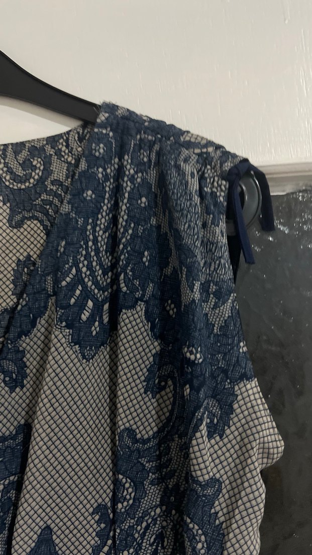 V Yaka Kemerli Uzun Bohem Elbise - Görsel 3