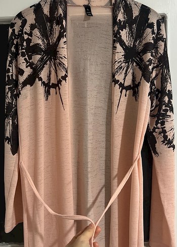 Kadın Bej Batik Desenli Uzun Hırka - Görsel 3