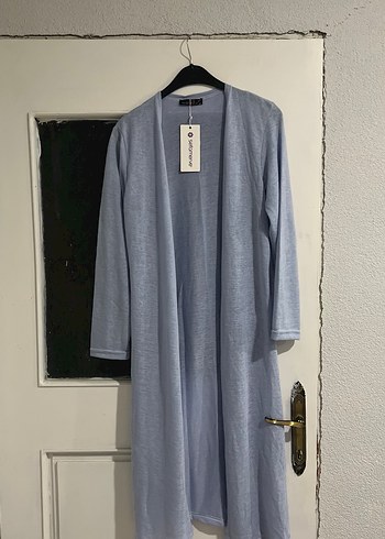 Gri Midi Uzun Hırka - Görsel 2