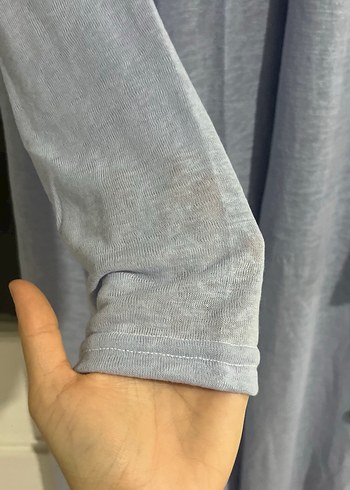 Gri Midi Uzun Hırka - Görsel 4