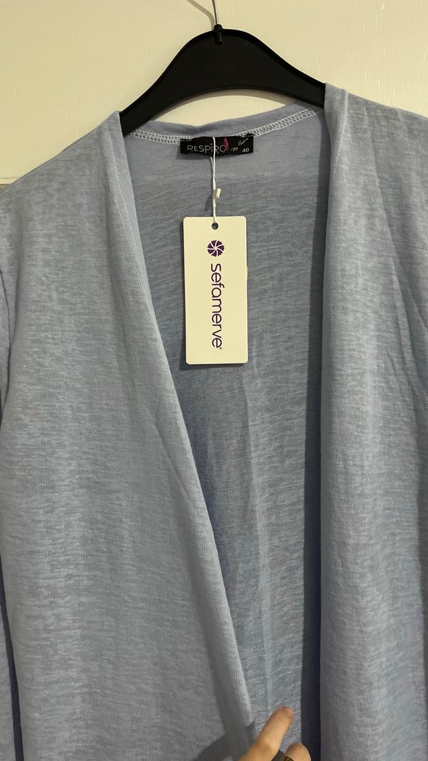 Gri Midi Uzun Hırka - Görsel 3