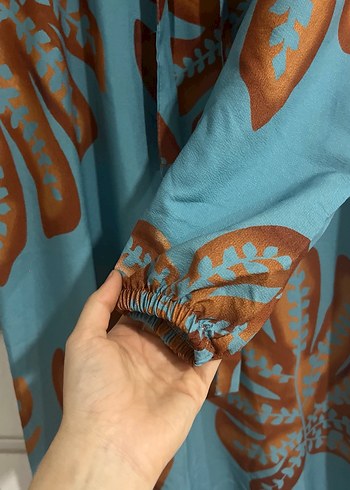 Bohem Uzun Kollu Uzun Elbise - Görsel 3