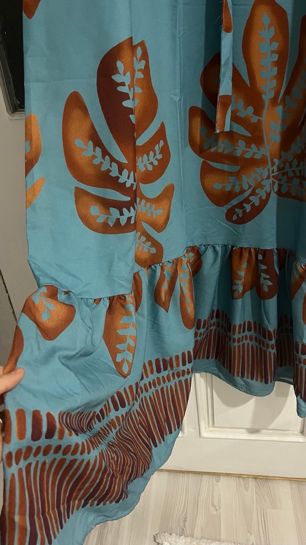 Bohem Uzun Kollu Uzun Elbise - Görsel 4