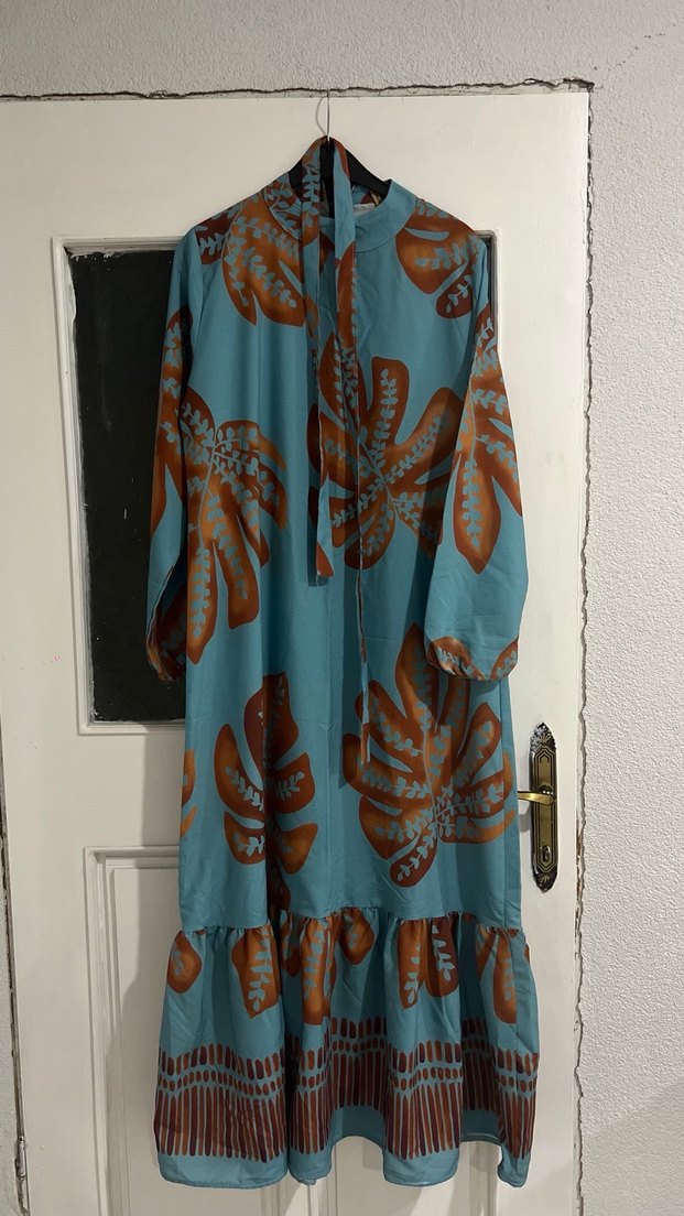 Bohem Uzun Kollu Uzun Elbise - Görsel 2