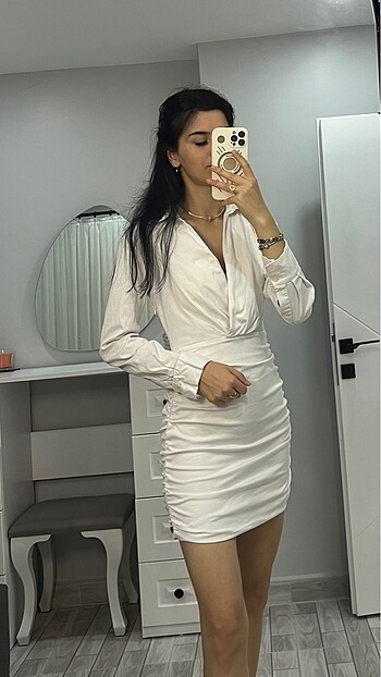 36 Beden beyaz Renk Zara elbise