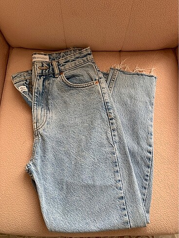 xs Beden mavi Renk Zara mom jean