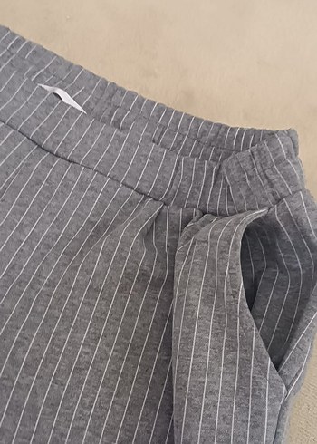 42 Beden gri Renk Gri Kadın Pamuklu Pilili Kumaş Pantolon