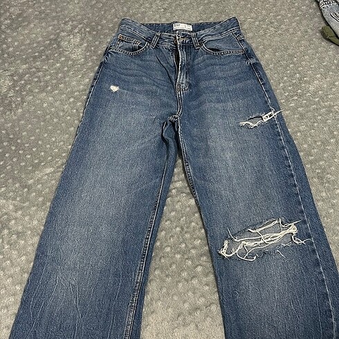 bershka yuksek bel wide leg jean