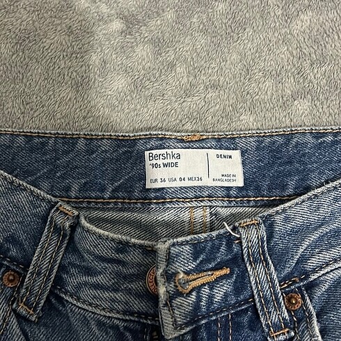 36 Beden bershka yuksek bel wide leg jean