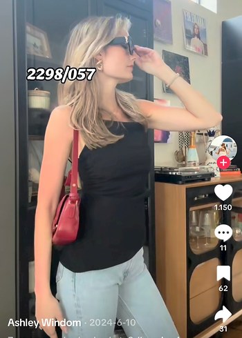 Zara Zara Siyah Drapeli Mini Straplez Bluz