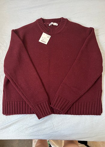 Bordo Kadın Triko Basic Kazak