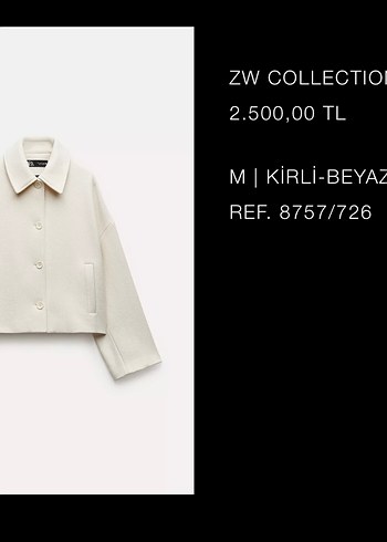 Zara Zara Bej Düğmeli Midi Kadın Kaban