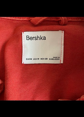 Kadın Kırmızı Düğmeli Denim Ceket - Görsel 2