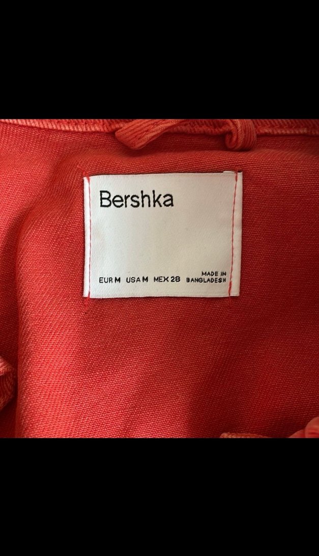 Kadın Kırmızı Düğmeli Denim Ceket - Görsel 2