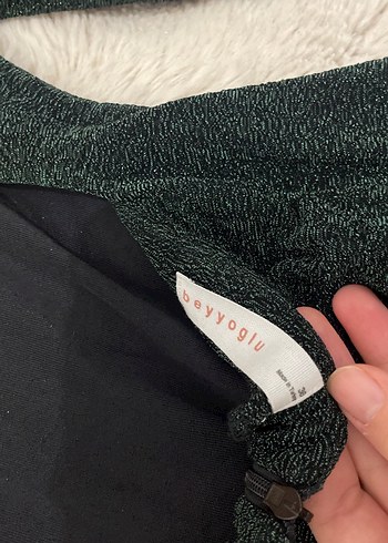 Yeşil Drapeli Uzun Abiye Elbise - Görsel 5