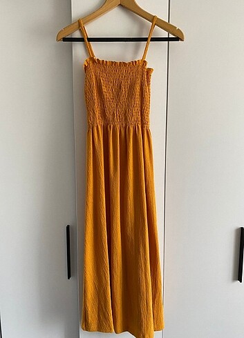 H&M Askılı uzun elbise
