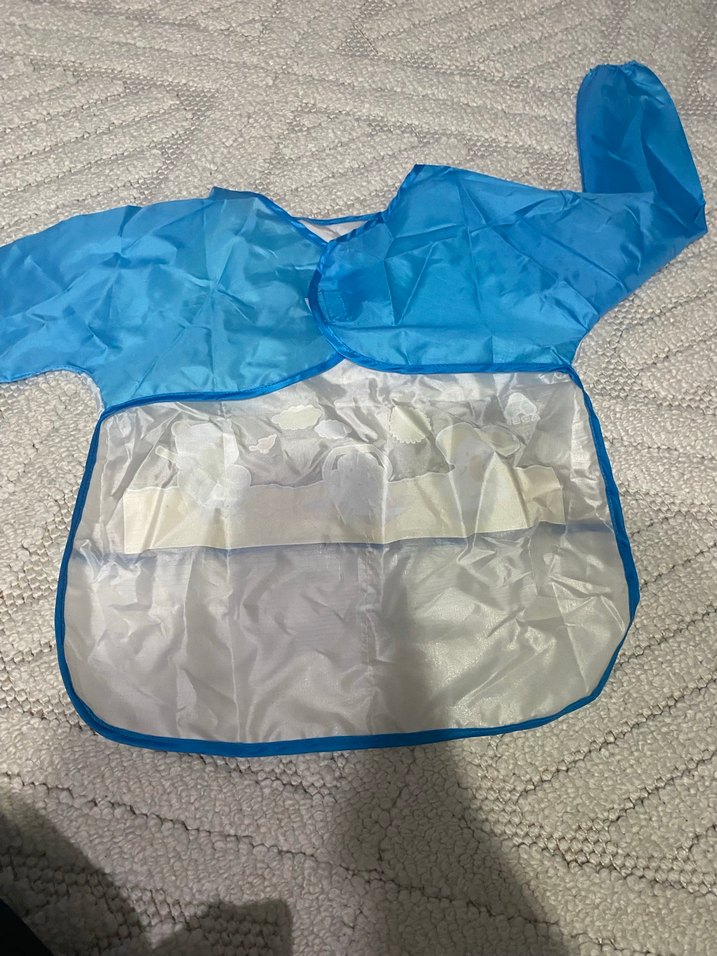 Uzun Kollu Mavi Bebek Önlüğü - Görsel 3