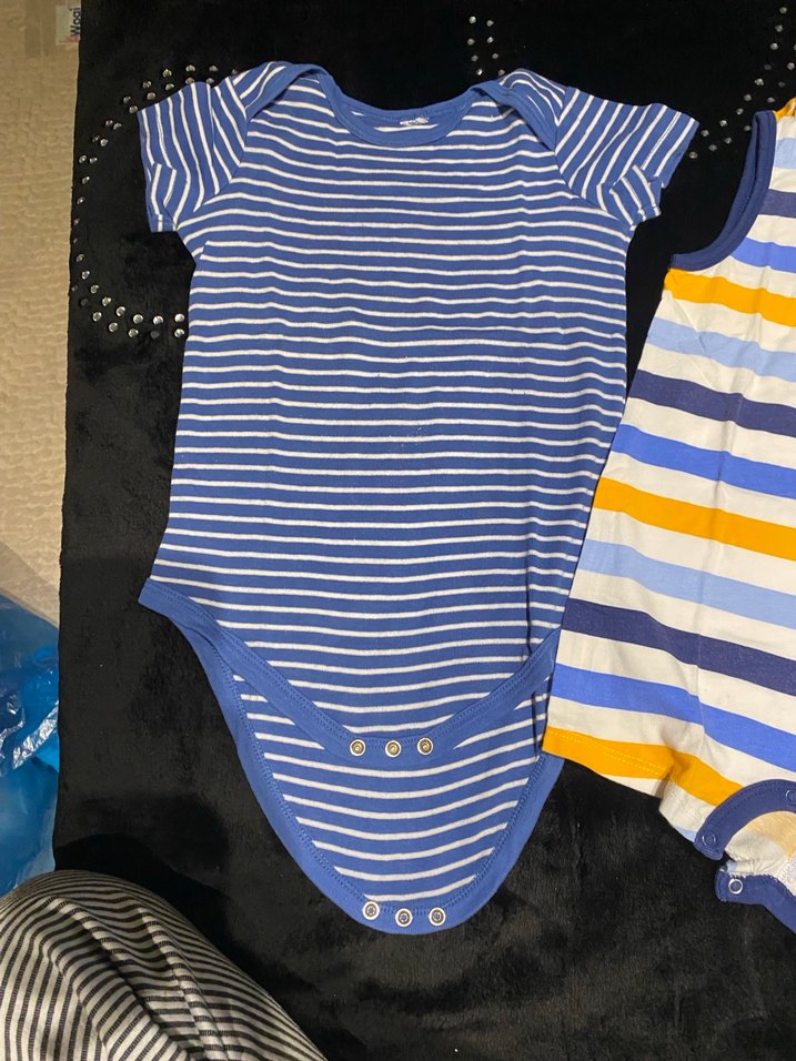 Çizgili Bebek Erkek Kolsuz Bodysuit - Görsel 3