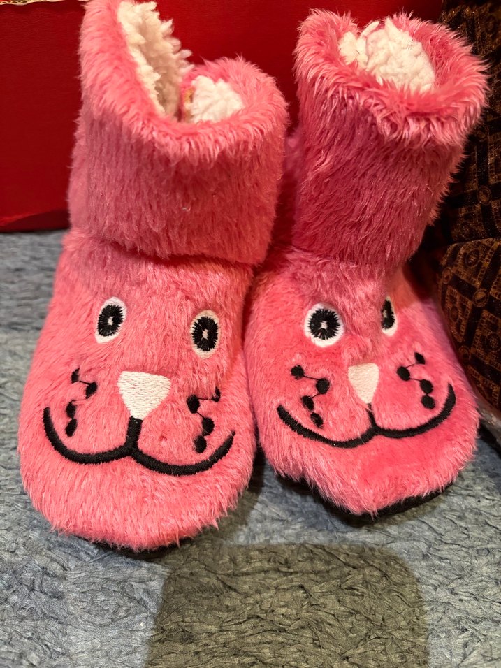 Kızlar için Pembe Kürklü Sıcak Terlik - Görsel 3