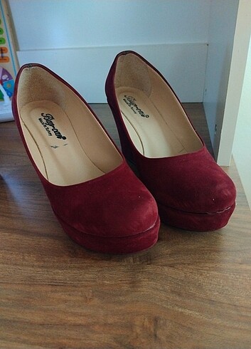 40 Beden bordo Renk Dolgu topuk 