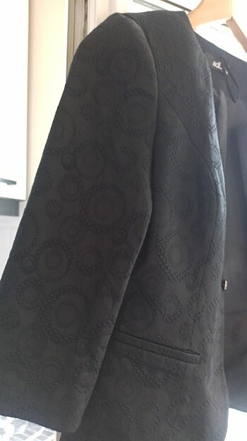 xs Beden siyah Renk Siyah desenli blazer ceket