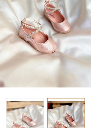 Kız Çocuk Pembe Tokalı Babet Ayakkabı - Görsel 2