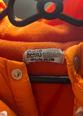 Turuncu Fermuarlı Bebek Tulumu - Görsel 3