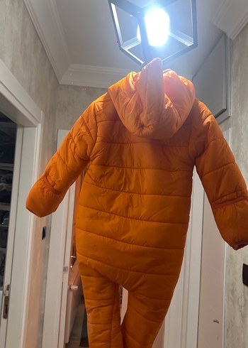 Turuncu Fermuarlı Bebek Tulumu - Görsel 4