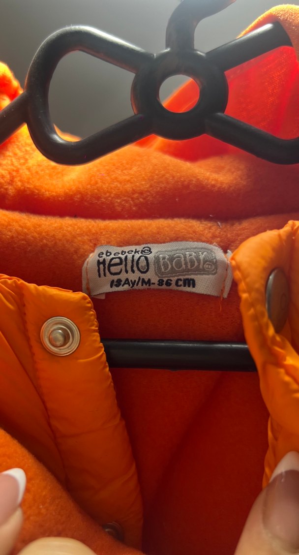 Turuncu Fermuarlı Bebek Tulumu - Görsel 3