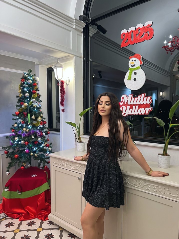 Siyah Straplez Mini Puf Kollu Denim Elbise - Görsel 2