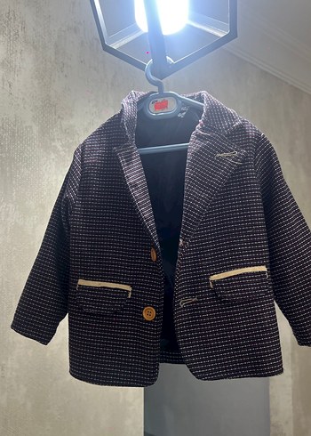 Erkek Çocuk Düğmeli Kahverengi Ceket - Görsel 2