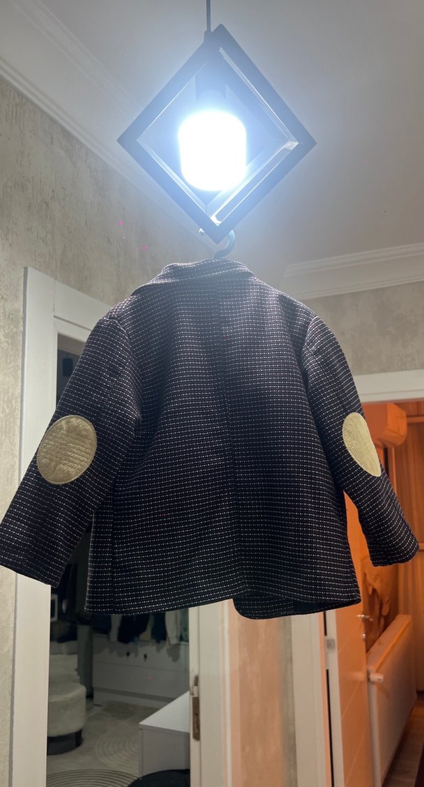 Erkek Çocuk Düğmeli Kahverengi Ceket - Görsel 4