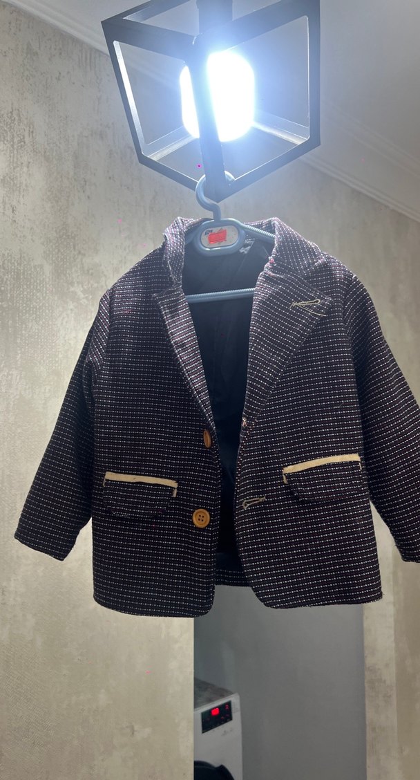 Erkek Çocuk Düğmeli Kahverengi Ceket - Görsel 2