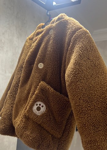 Düğmeli Kahverengi Erkek Çocuk Mont - Görsel 2