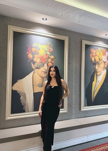 Siyah Straplez Drapeli Uzun Kadın Elbise - Görsel 2