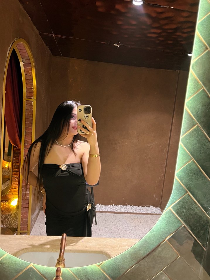 Siyah Straplez Drapeli Uzun Kadın Elbise - Görsel 3