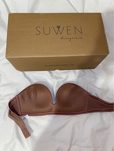 Suwen Suwen Hand Up Straplez Sütyen Vizon