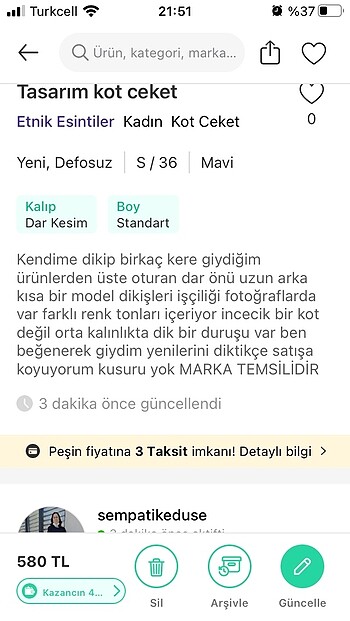 s Beden mavi Renk Tasarım kot ceket