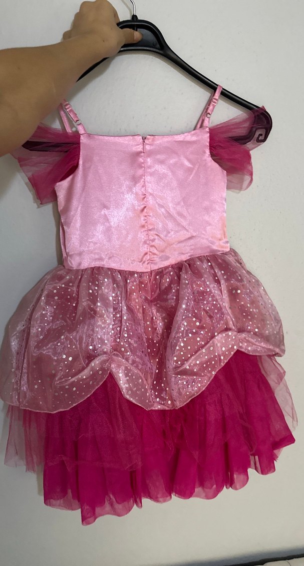 Çoçuk Pembe düşük tül detaylı abiye - Görsel 3