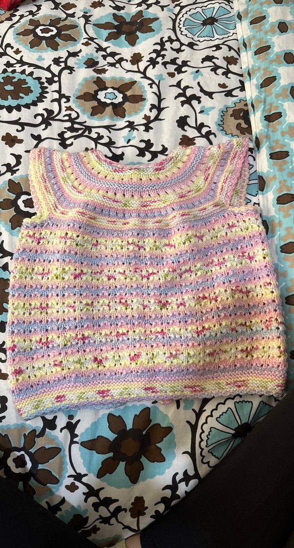 Kız Çocuk Çok Renkli Örgü Kolsuz Hırka - Görsel 3