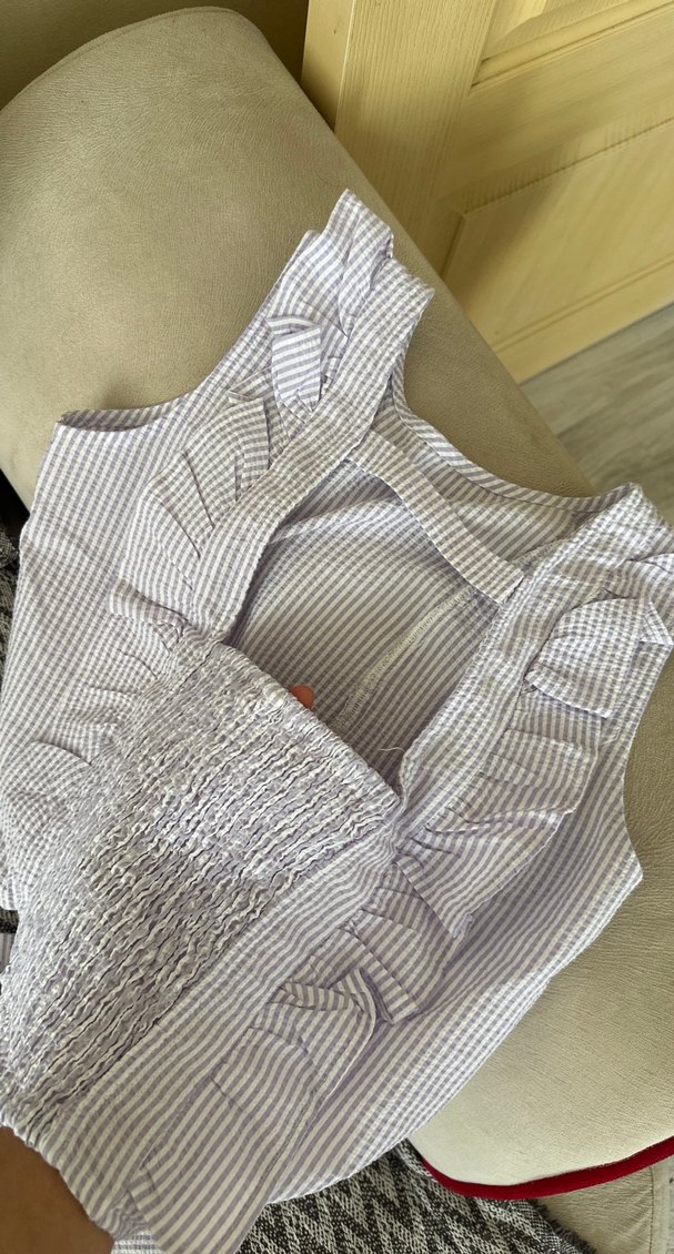 Kadın lila  Keten Pilili Rahat takım - Görsel 4