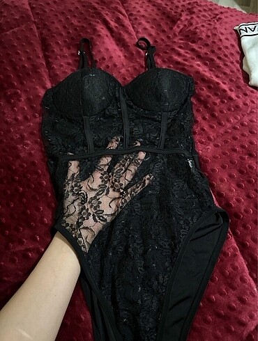 36 Beden Full dantel Bodysuit