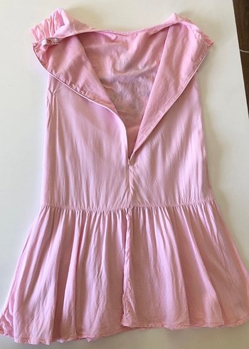 Pink Step Nakışlı Pembe Kız Çocuk Elbise