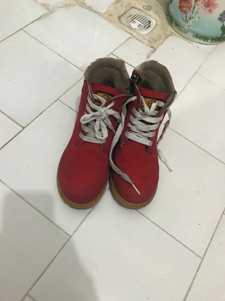 Kırmızı Sokak Stili Erkek Ayakkabı Bağcığı - Görsel 2