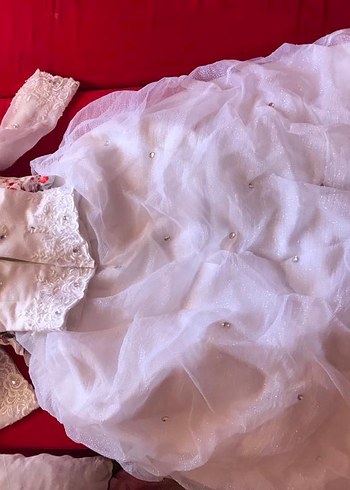 Prenses Model Beyaz Uzun Gelinlik - Görsel 5